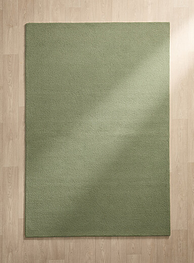 Plain pure wool handcrafted rug See available sizes