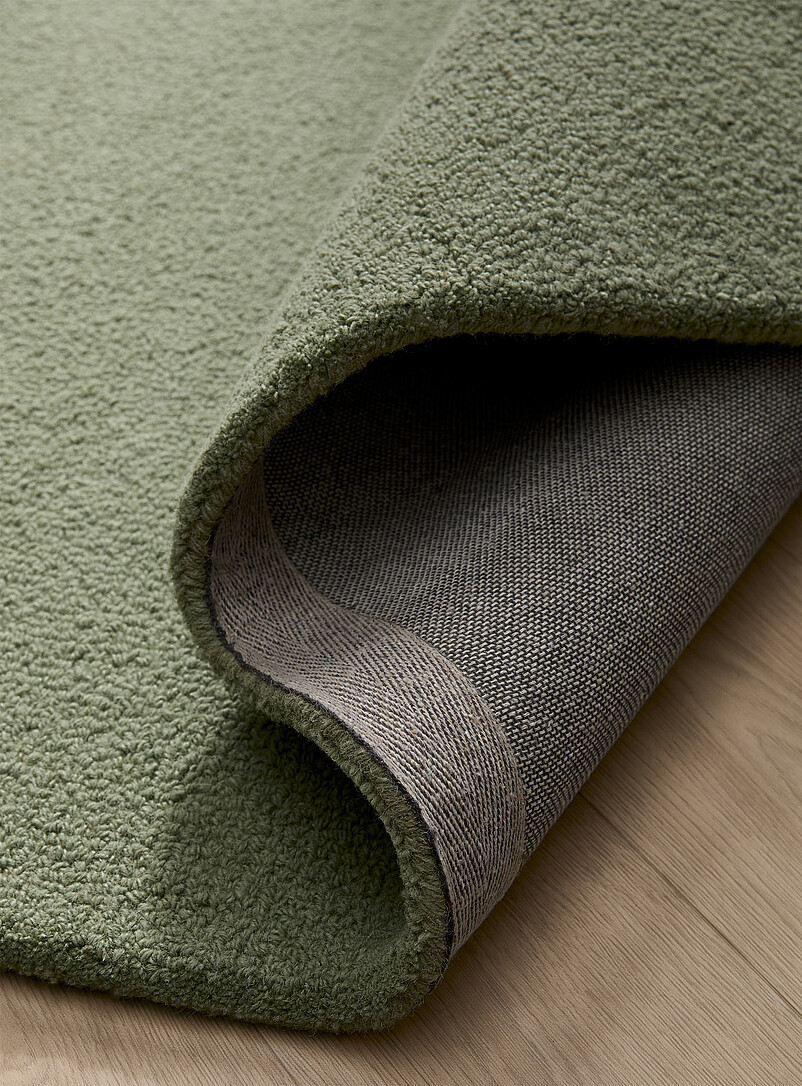 Simons Maison: Le tapis artisanal uni pure laine Voir nos formats offerts Miel - Chameau