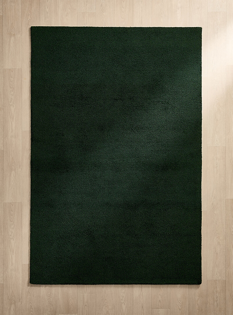 Simons Maison Mint/Pistachio Green Plain pure wool handcrafted rug See available sizes