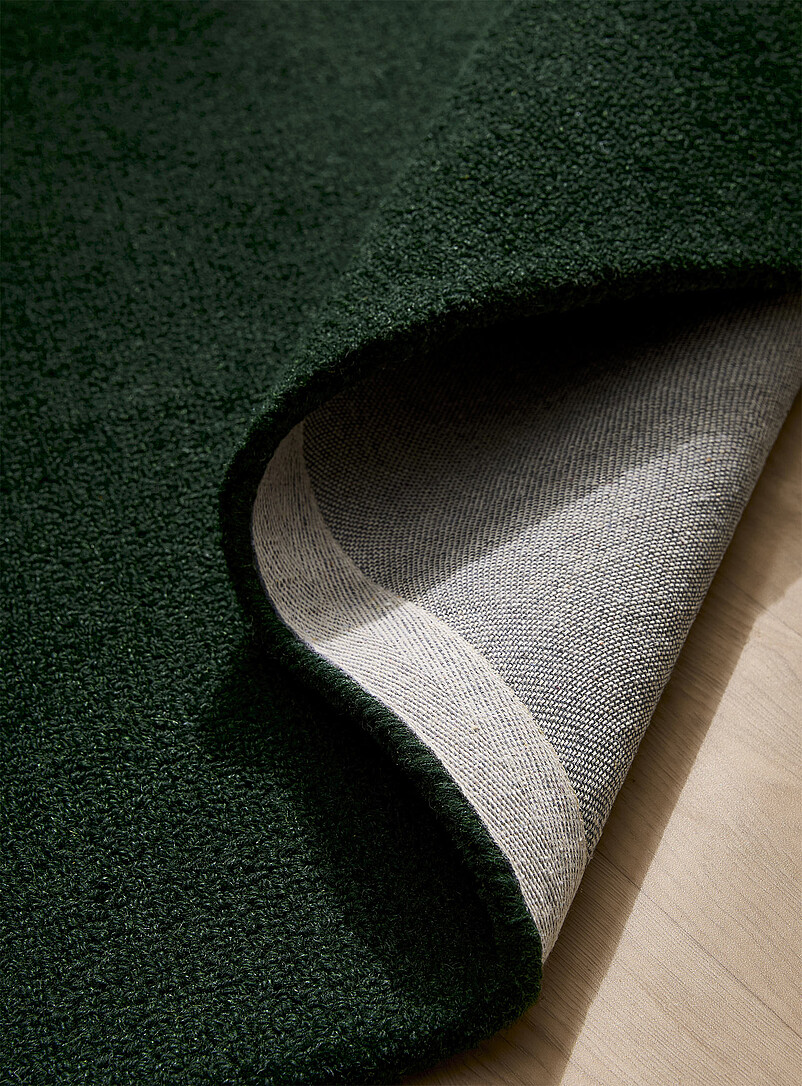 Simons Maison Mint/Pistachio Green Plain pure wool handcrafted rug See available sizes