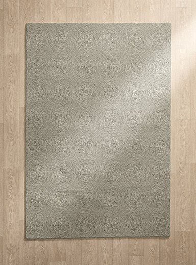 Plain pure wool handcrafted rug See available sizes