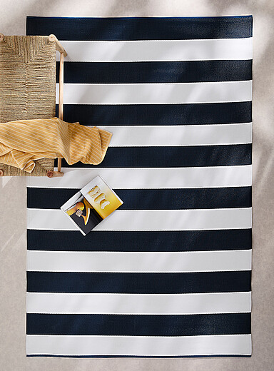 Simons Maison Patterned Blue Broad stripes indoor-outdoor rug See available sizes