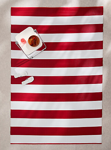 Simons Maison Patterned Red Broad stripes indoor-outdoor rug See available sizes