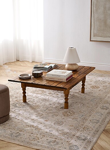Simons Maison Patterned Ecru Opulent floral rug See available sizes