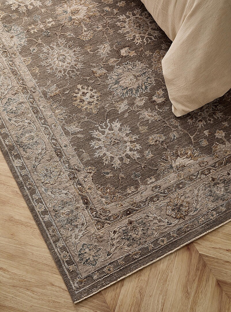 Simons Maison: Le tapis floraison opulente Voir nos formats offerts Gris &agrave; motifs