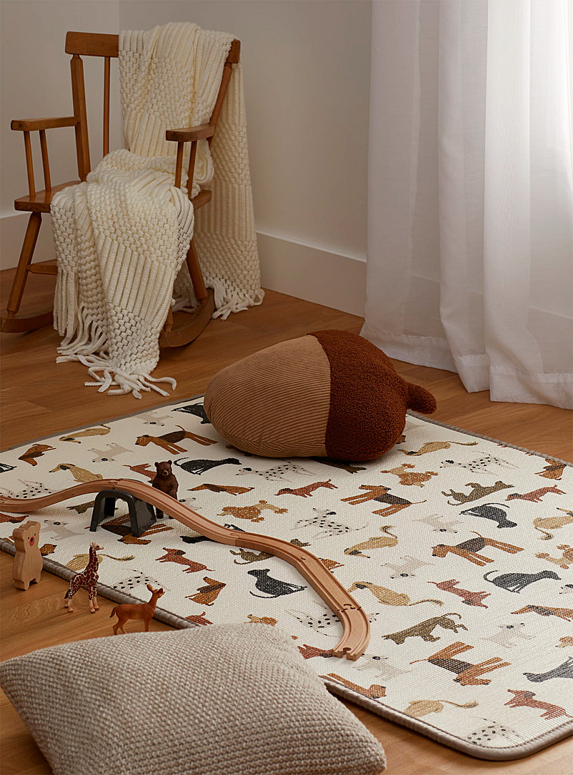 Simons Maison: Le tapis de jeu réversible nature merveilleuse 98 x 150 cm Beige assorti
