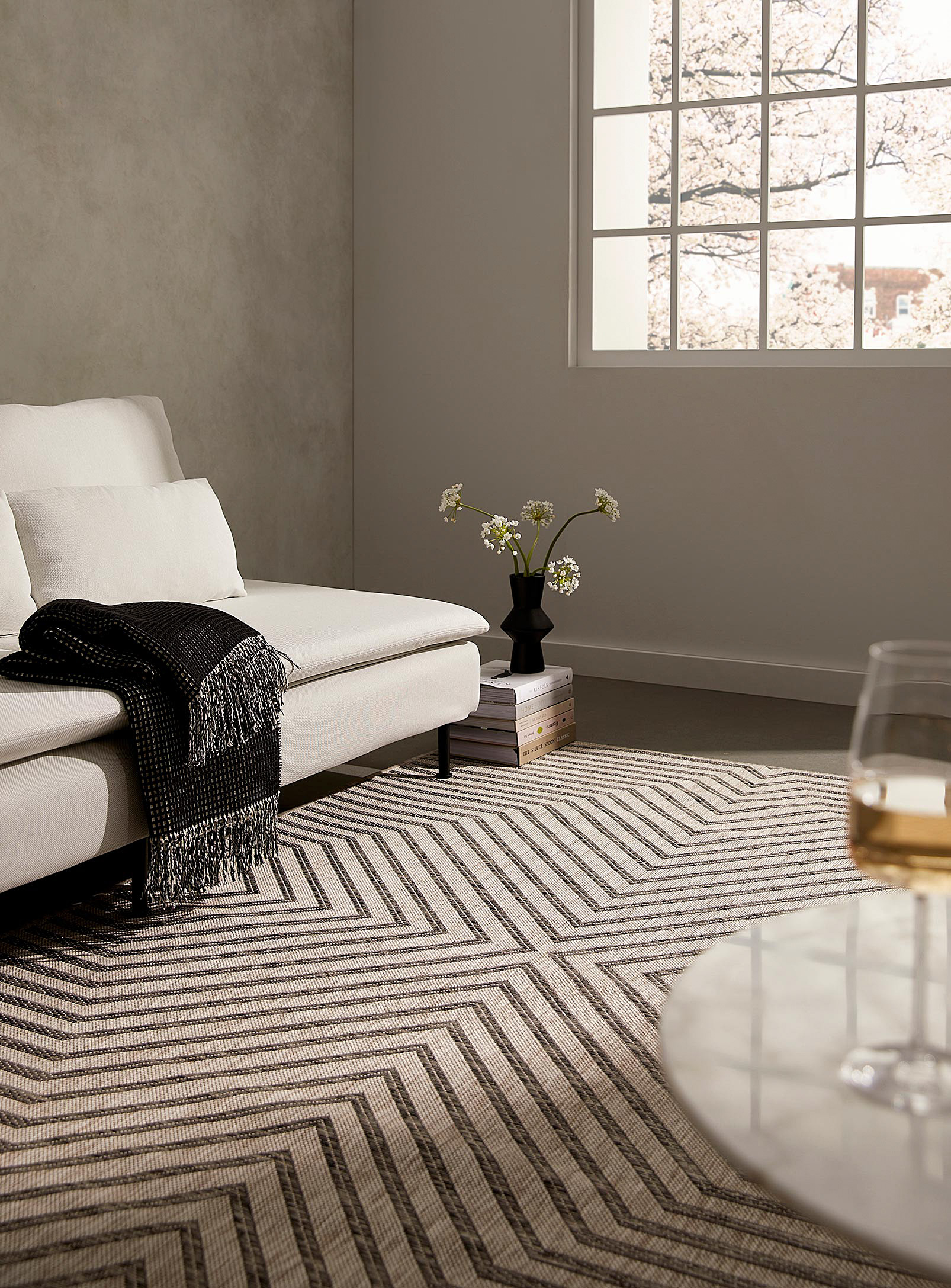 Simons Maison Hypnotic Diamond Indoor-outdoor Rug See Available Sizes In Light Grey