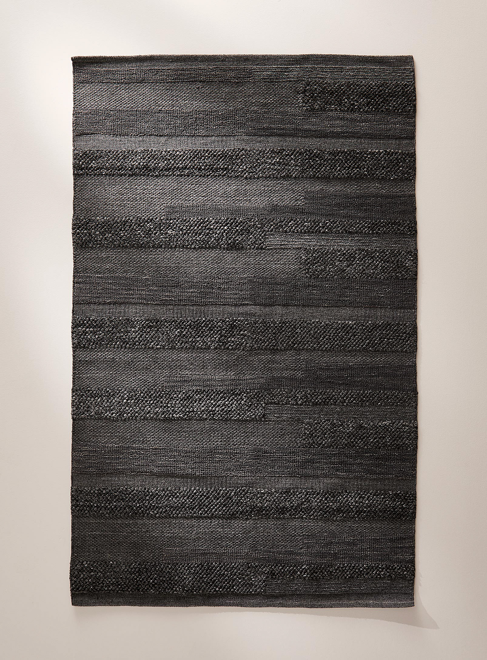 Simons Maison Textured Lines Rug See Available Sizes In Dark Grey