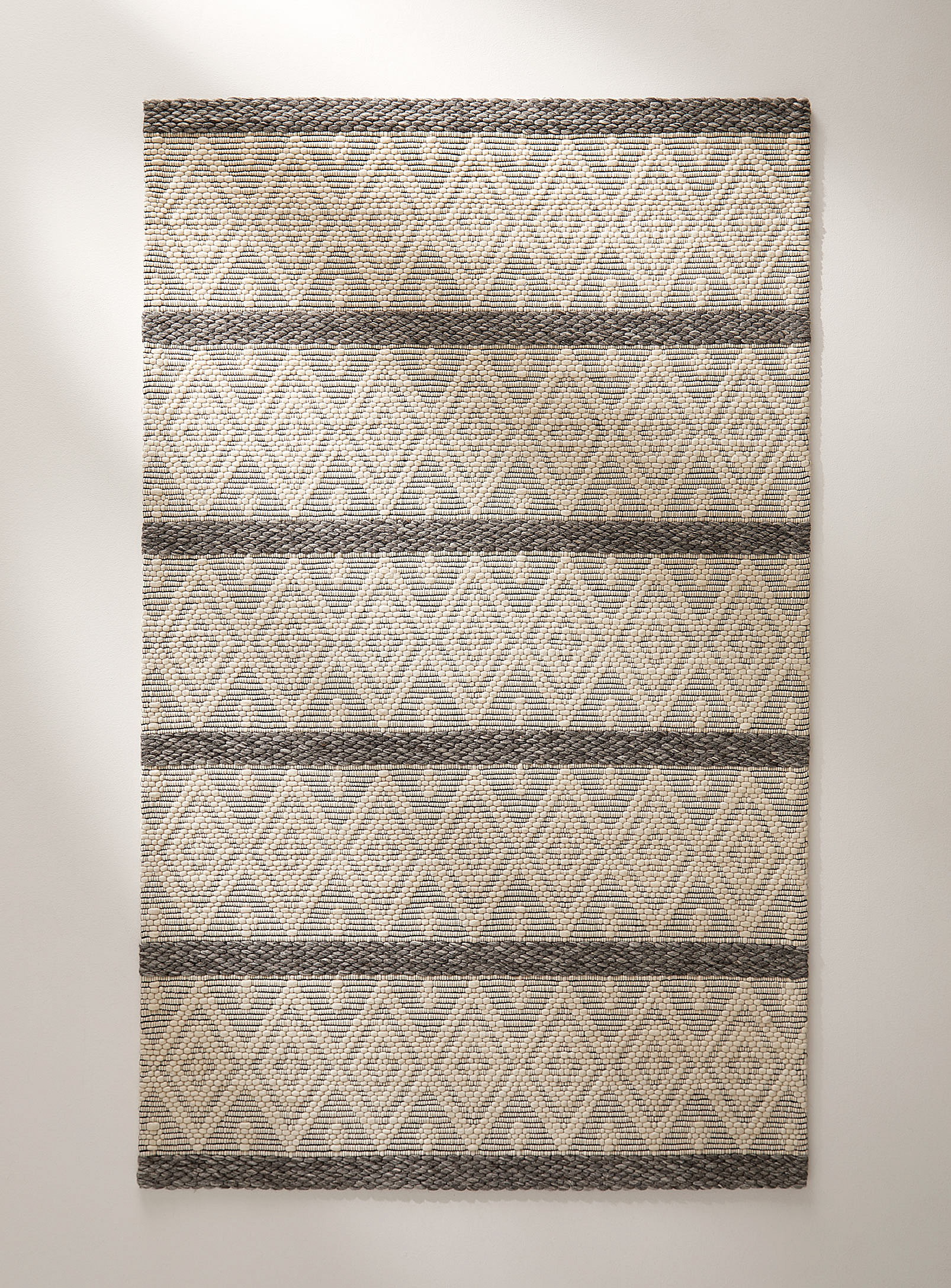 Simons Maison Textured Diamonds Rug See Available Sizes In Dark Grey