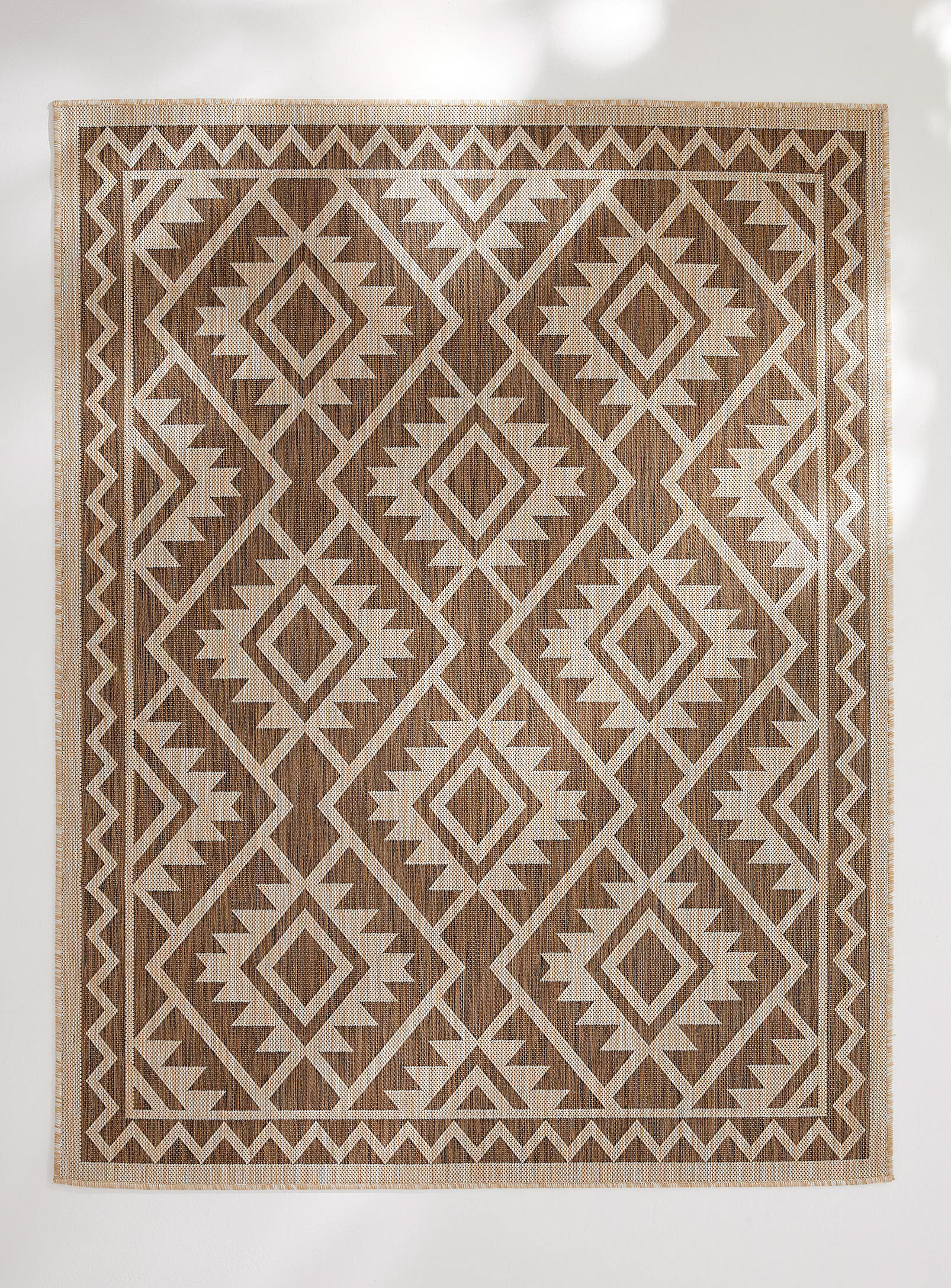 Simons Maison Natural Geometry Indoor-outdoor Rug See Available Sizes In Cream Beige