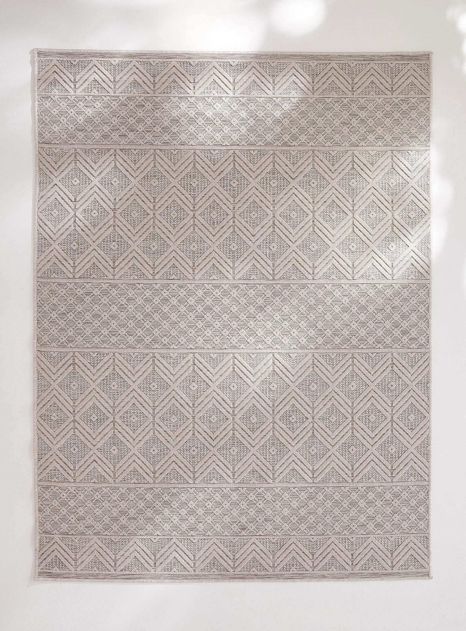 Simons Maison - Herringbone and latticework indoor-outdoor rug