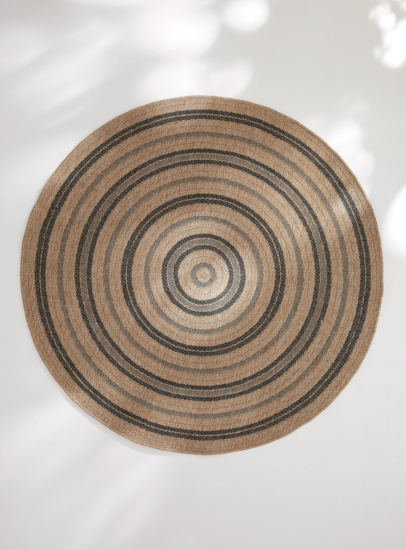 Simons Maison Rustic Rings Indoor-outdoor Rug In Black