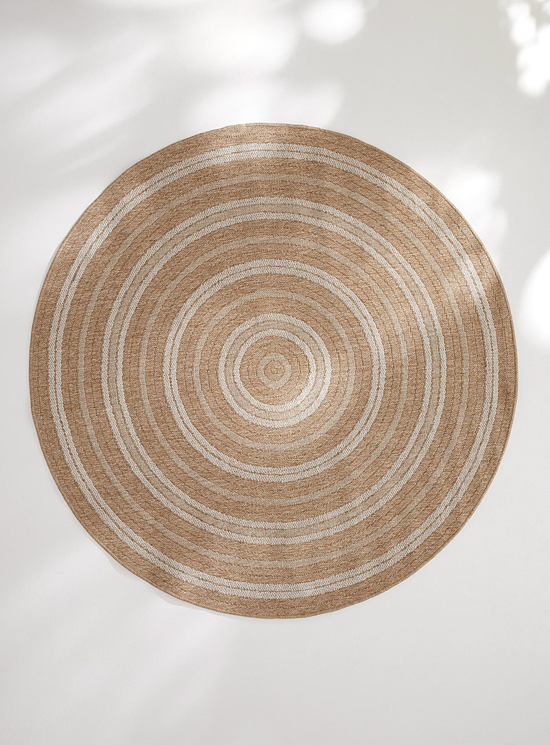 Rustic rings indoor-outdoor rug product image (primary)