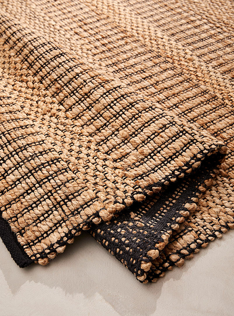 Black accents jute artisanal rug See available sizes product image 2