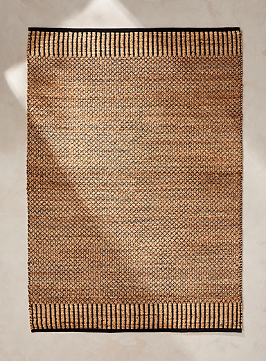 Le tapis artisanal jute bordure contraste Voir nos formats offerts