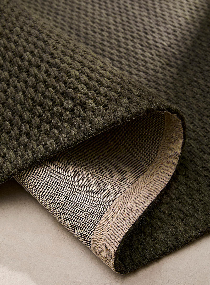 Heathered wool knotted artisanal rug See available sizes product image 2