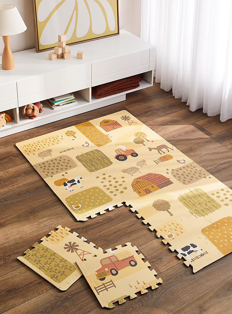 Farm life puzzle playmat 15 interlocking tiles product image (primary)