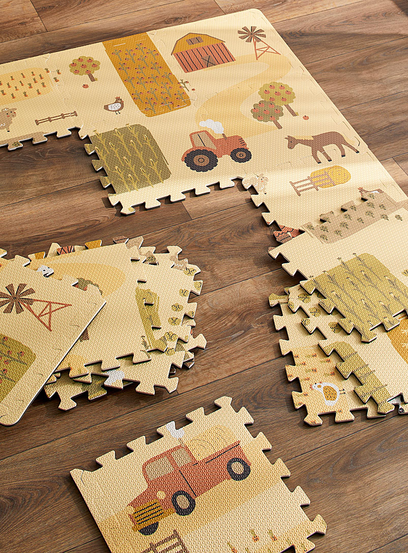 Farm life puzzle playmat 15 interlocking tiles product image 2