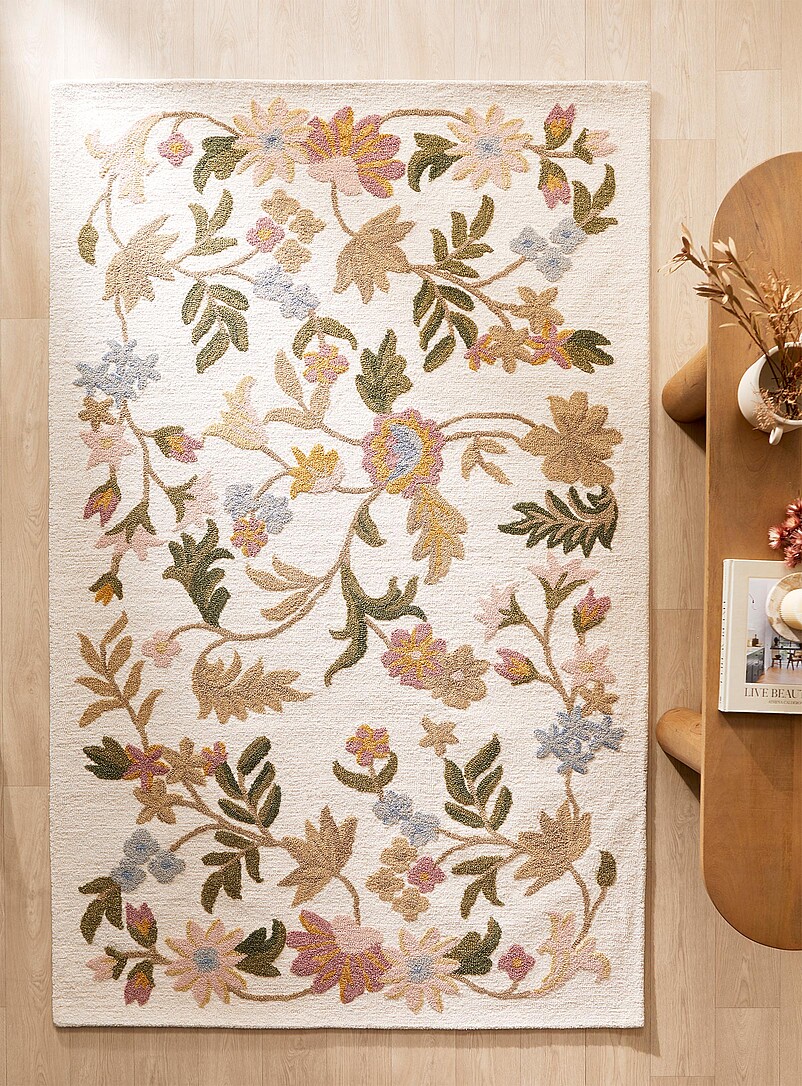 Floral lyricism artisanal rug See available sizes product image (primary)