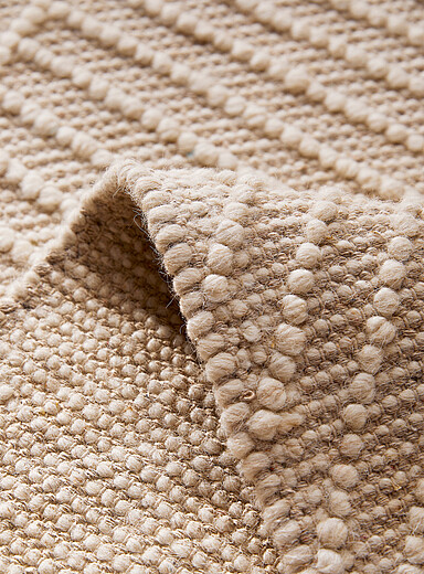 Herringbone-stripe wool artisanal rug See available sizes product image 3