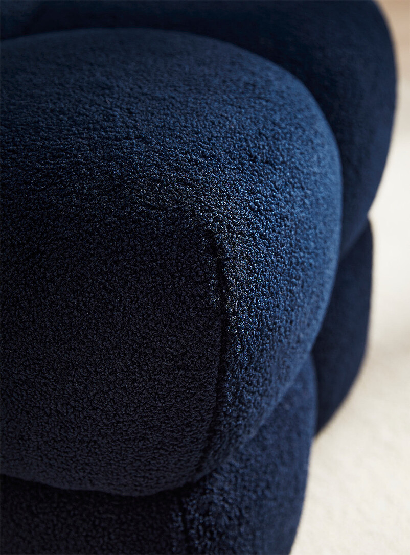 Bouclé texture quilted-style pouf product image 2