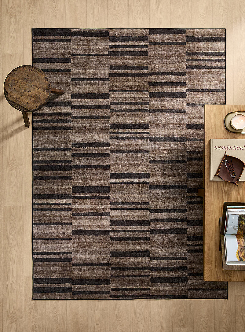 Vibrant segmented stripes rug See available sizes product image (primary)