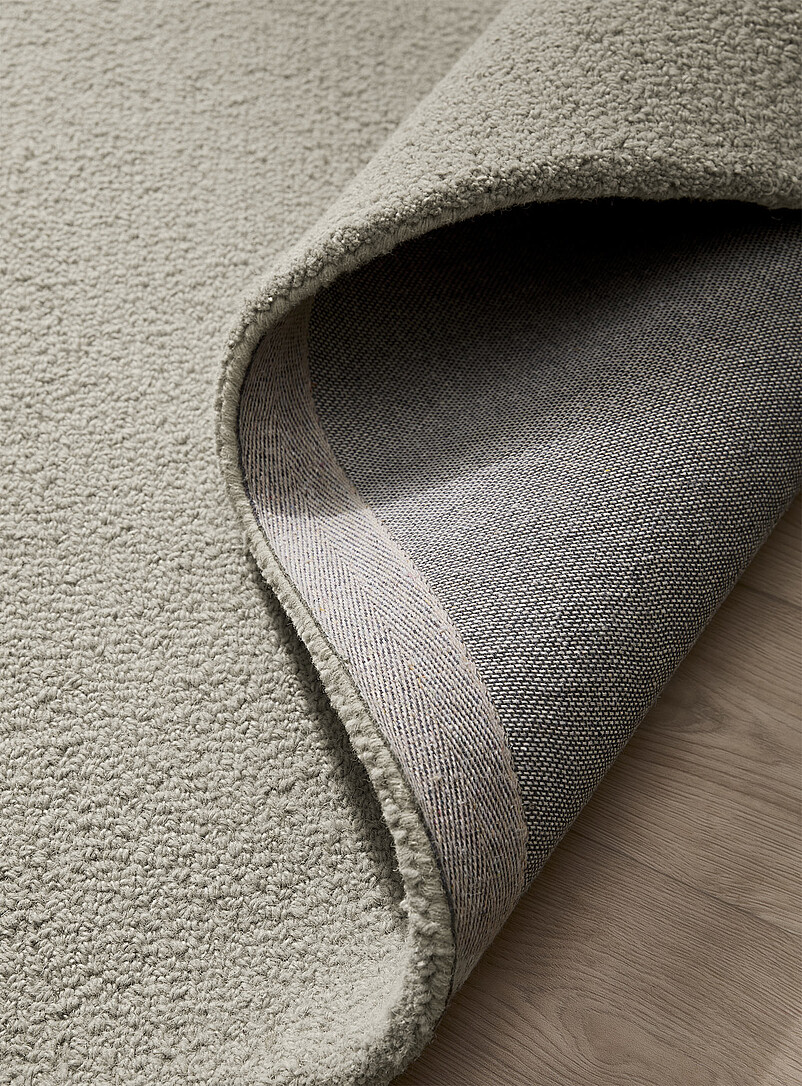 Plain pure wool handcrafted rug See available sizes product image 2