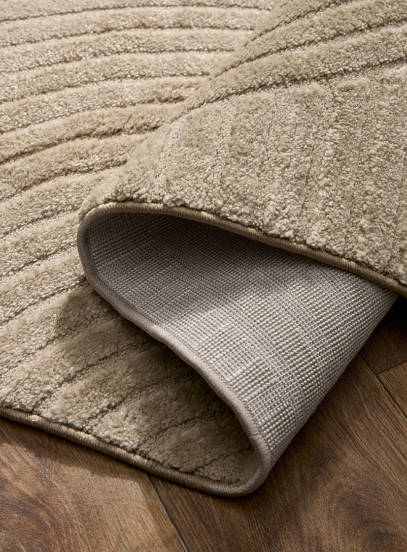 Geometric grooves neutral tone rug See available sizes product image 2