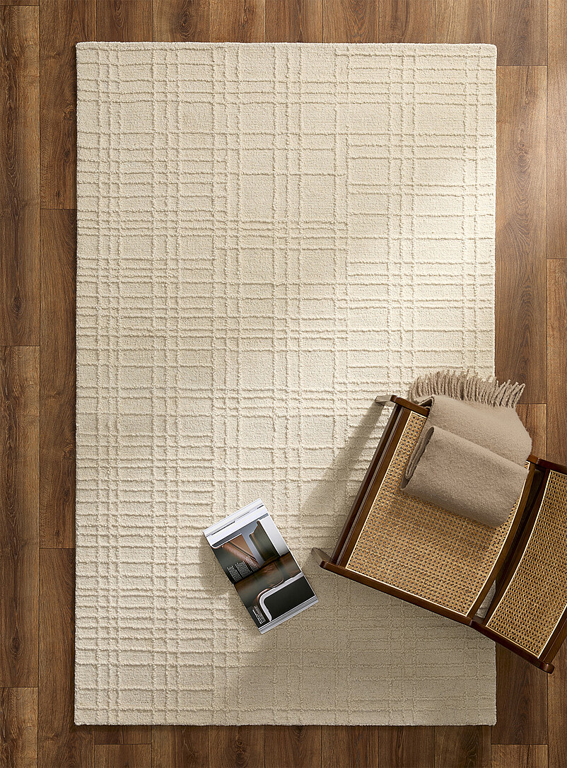 Embossed multi-grid handmade rug See available sizes product image (primary)