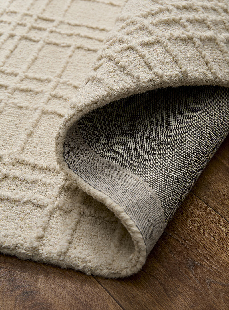 Embossed multi-grid handmade rug See available sizes product image 2