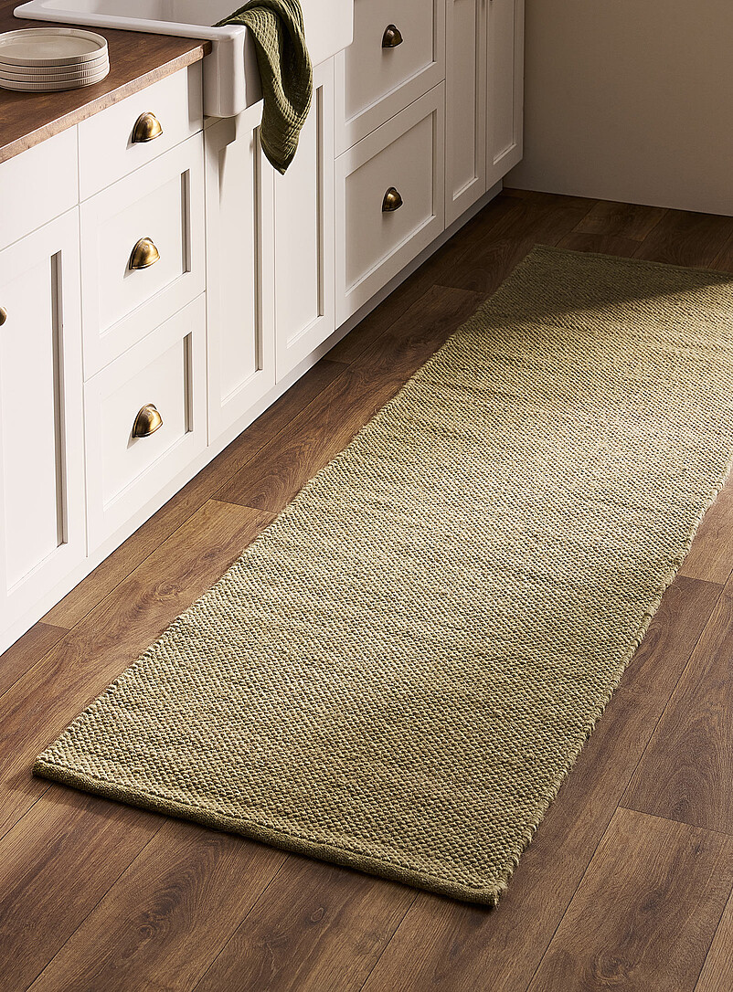 Pebble-Effect Handwoven Hallway Rug 75 X 245 Cm