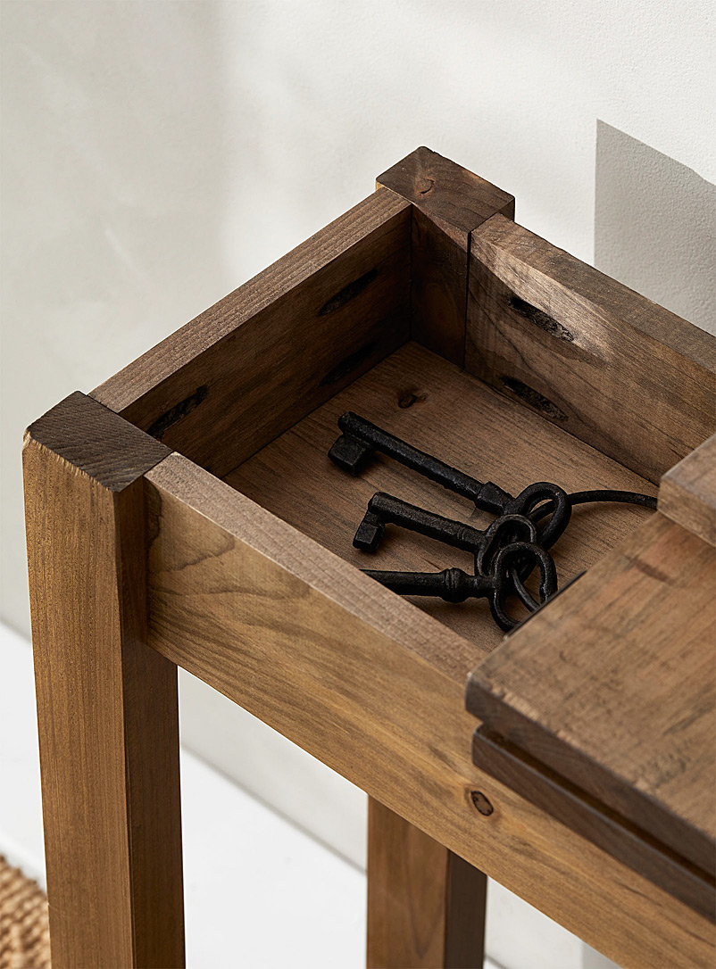 Springwater Woodcraft Black Flip top accent table