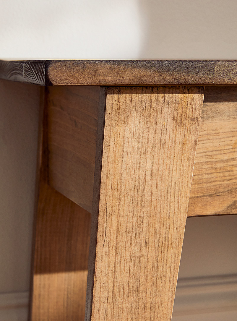 Springwater Woodcraft Brown Collier rustique side table