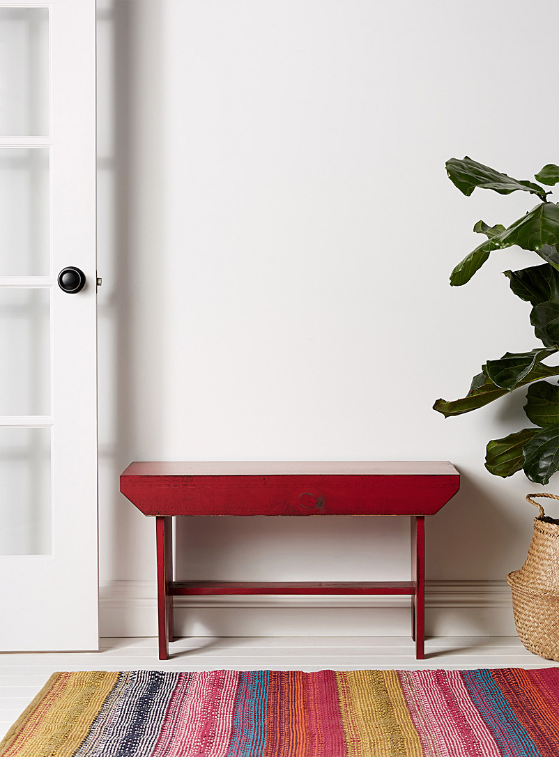 Bucket Vintage Red Bench