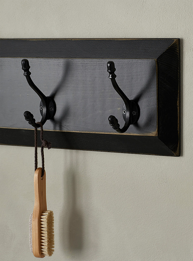 Antique 3-hook wall coat rack product image 2
