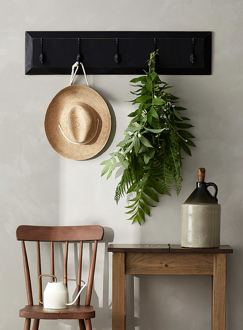 Antique 5-Hook Wall Coat Rack