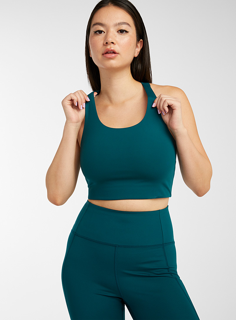 Girlfriend Collective Teal Long Paloma bra for women