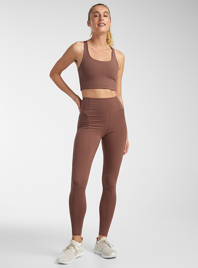 Girlfriend Collective Light Brown Full-length compression legging for women