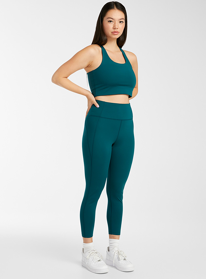 Girlfriend Collective Teal 7/8 compression legging for women