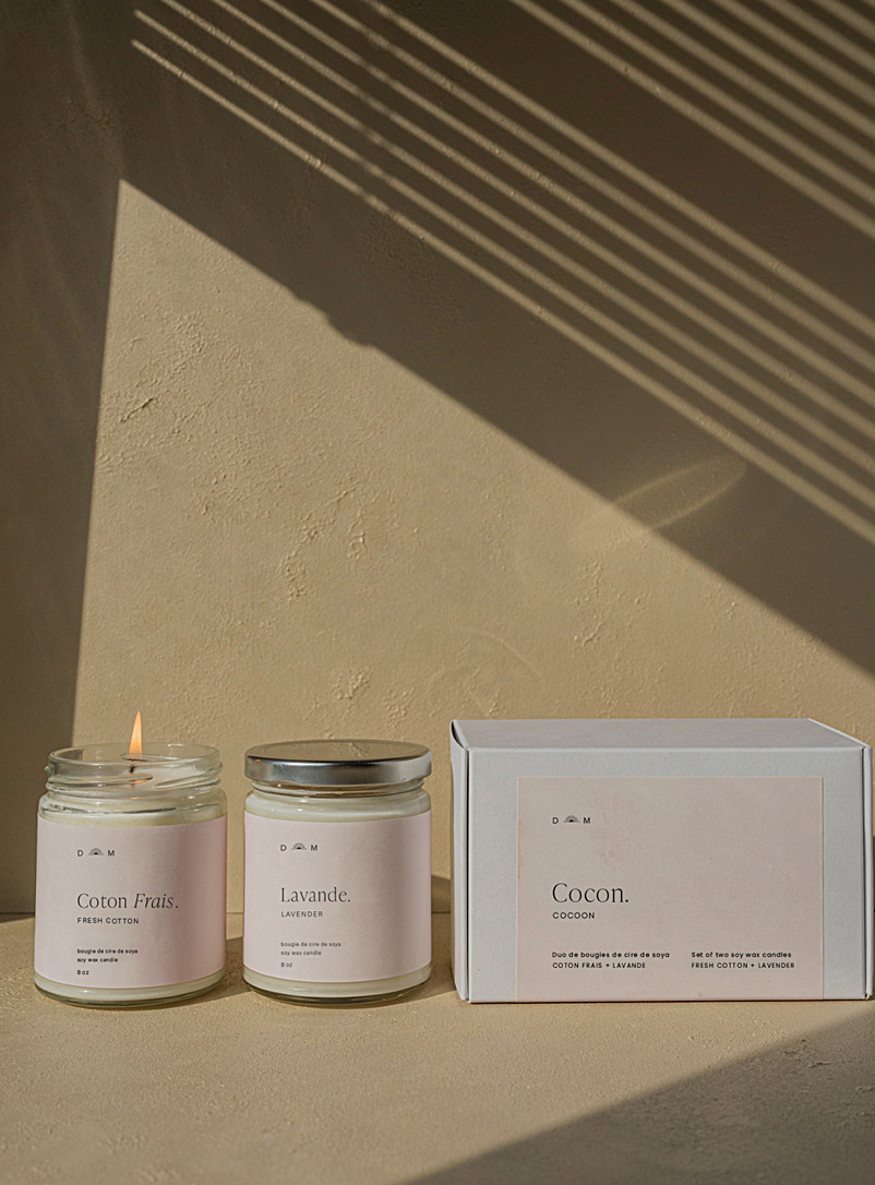 Dimanche Matin Assorted Cocoon candle set Lavender and fresh cotton