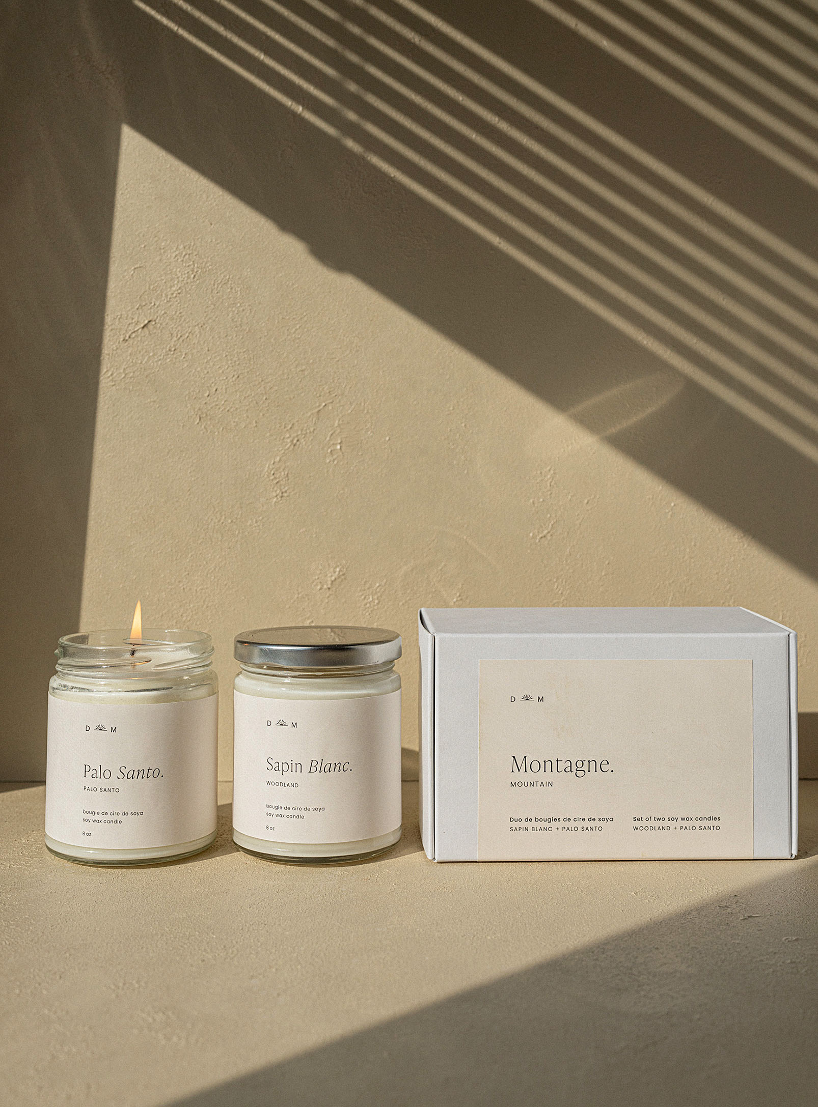 Dimanche Matin - Moutain candle set White fir and palo santo