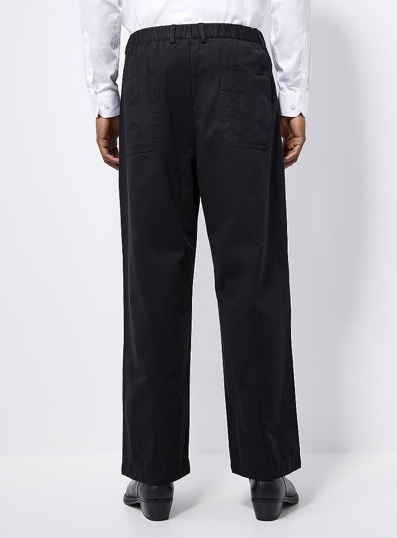 Le 31: Le chino jambe large &agrave; plis <b>Importation de S&eacute;oul</b> Greige pour homme