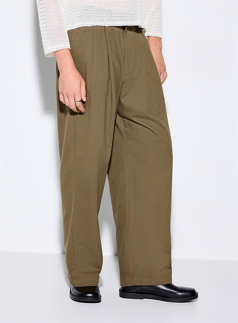 【24ss】District CHINO WIDE 2PLEATS PANTS Pleated wide-leg chinos Imported from Seoul | Le 31 | | Simons