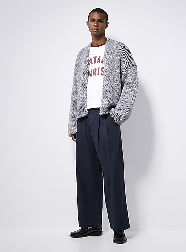 Le chino jambe large &agrave; plis <b>Importation de S&eacute;oul</b>