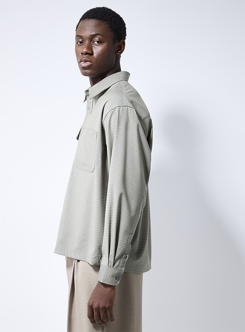 Shadow micro-check shirt Imported from Seoul product image 2