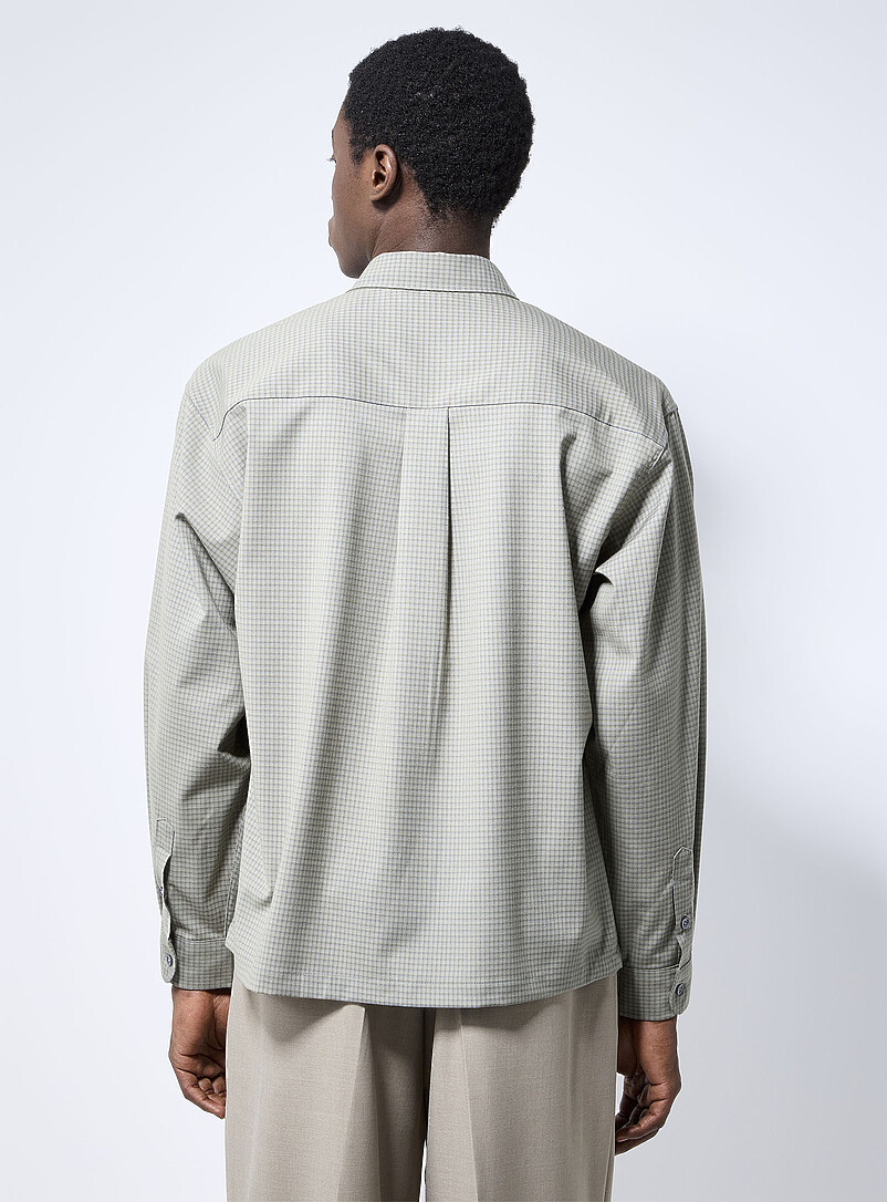 Shadow micro-check shirt Imported from Seoul product image 3