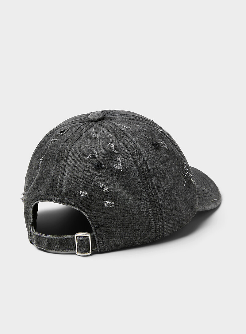 Distressed washed denim cap product image 2