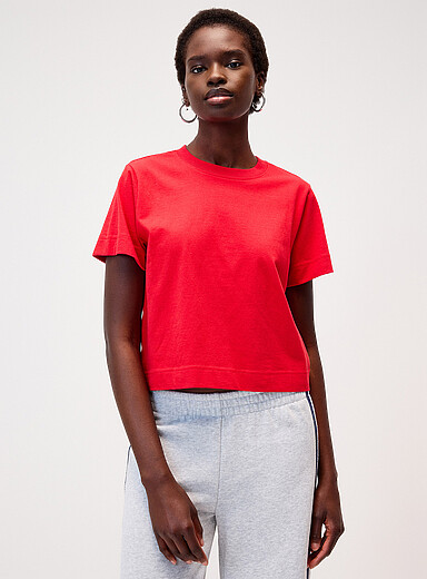 Twik Red Boxy-fit T-shirt for women