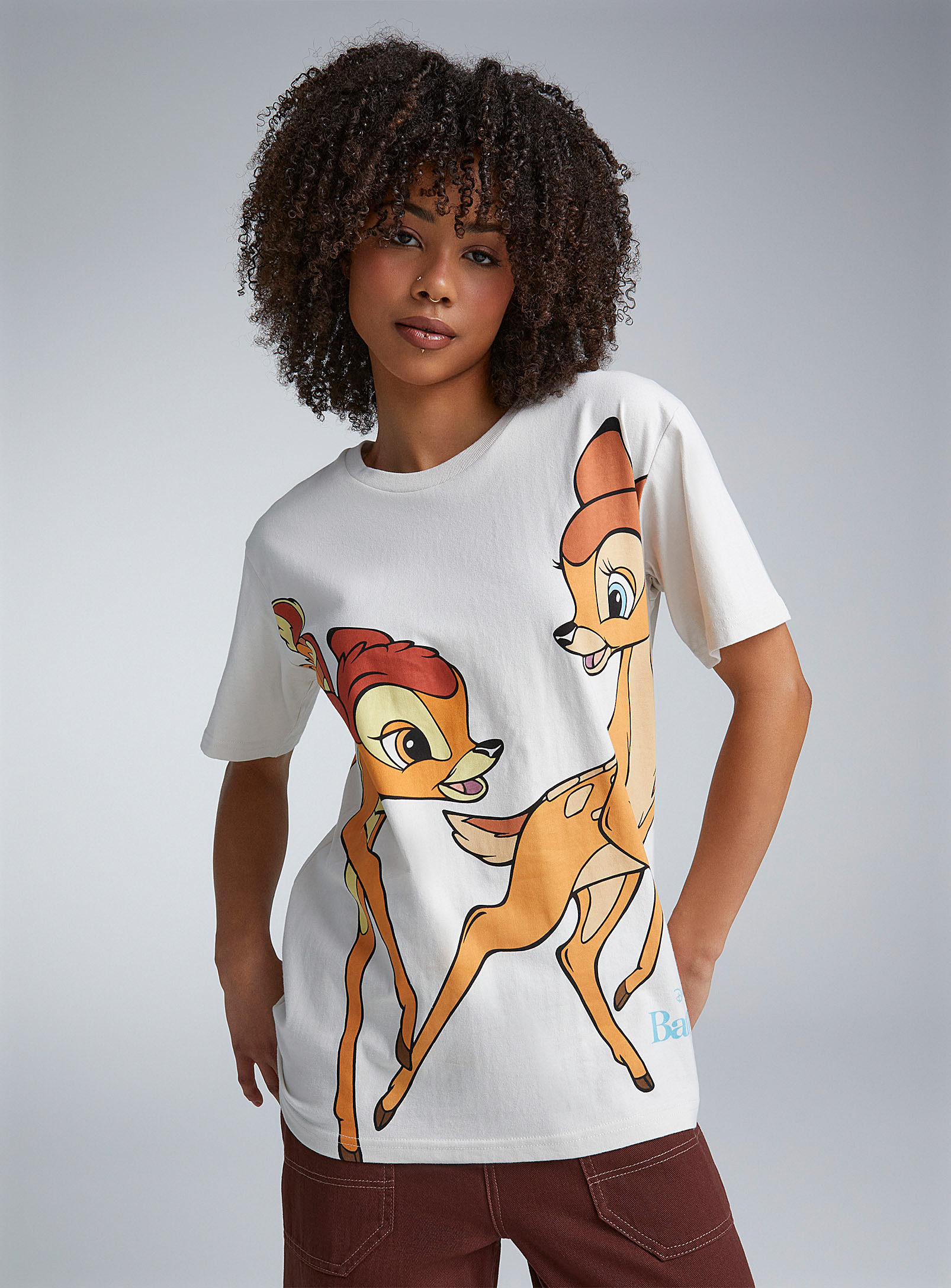 Twik Bambi T-shirt In Ivory/cream Beige
