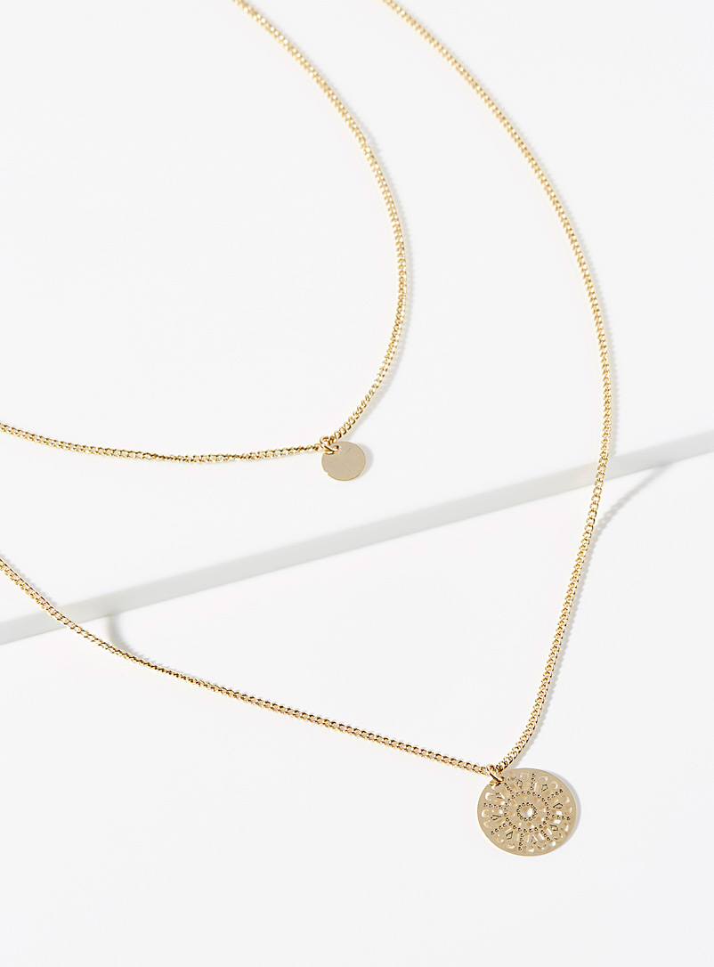 Le grand collier doré franges métalliques, Simons, Magasinez des Colliers  pour Femme en ligne